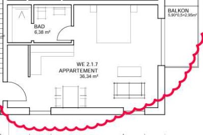 1 Zimmerwohnung mit Rheinblick