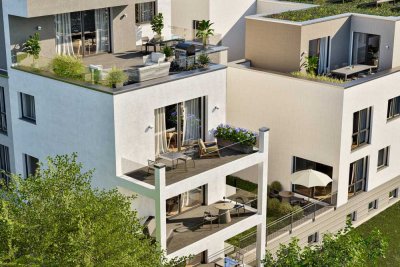 Lichtdurchflutete Neubau Wohnung mit Terrasse und eigenem Garten in bester Lage!