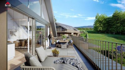 großzügige 3-Zimmer-Dachgeschosswohnung mit 2 Terrassen in Elixhausen