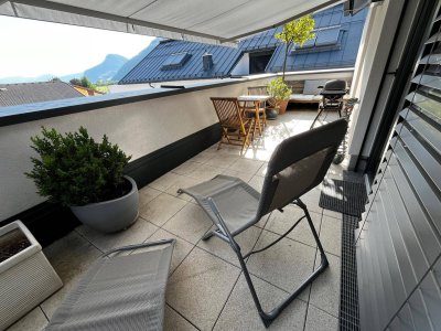 Helle Penthouse-Wohnung mit großer Dachterrasse in Erpfendorf / Bezirk Kitzbühel