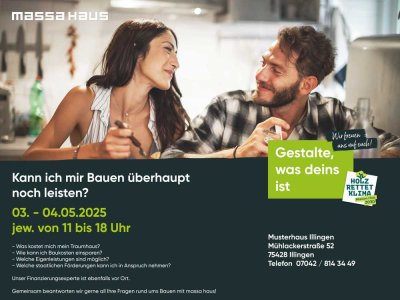 ! Kann ich mir bauen leisten ? Beratungswochenende am 3. & 4.5.25
