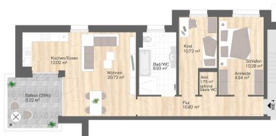 KfW-40 3-Raum-Wohnung am Kaßberg – 100.000 € KfW-Darlehen ab 0,01 % möglich