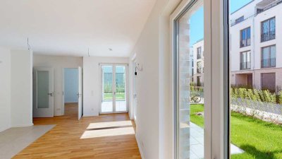 sonnige Erdgeschosswohnung mit Garten & südlicher Terrasse im hocheffizienten Gebäude
