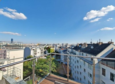 ++NEU++ 50 m zum Augarten! Seltene High-End-Dachgeschosswohnung mit zwei Sonnenterrassen, Weitblick und ruhiger Lage!