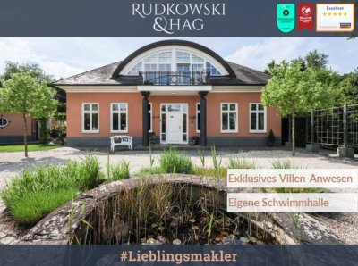 Luxus Villa mit Schwimmhalle || Park-Ensemble || Sauna || Garagen