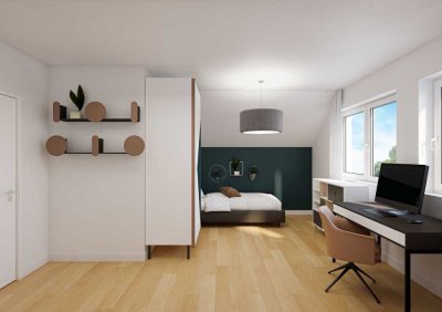 Neubau- Kfw 40 - Dachgeschoss-Studio-Apartment zum verlieben