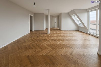 Exklusive 4-Zimmer-Dachgeschosswohnung in revitalisiertem Altbauhaus – Stilvolles Wohnen mit Dachterrasse, Fischgrätparkett, Klimaanlage &amp; Luftwärmepumpe auf modernstem Stand