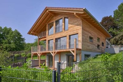 Murnau : modernes, energieeffizientes Holzhaus mit Panoramablick in die Berge und das Moos