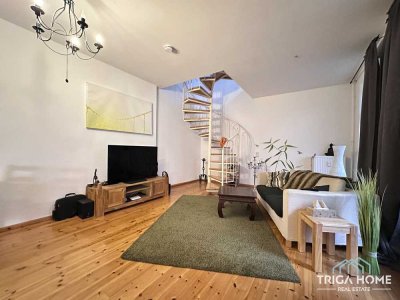 leerstehende 2-Zimmer-Maisonettewohnung mit Altbaucharme