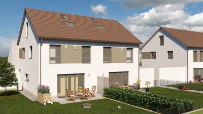 DHH  - NEUBAU - Wohnen in sonniger, bevorzugter  Lage! IDEAL für Familien! Effizienzhaus 55!