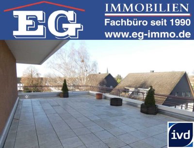 Penthouse-Wohnung: Dachterrasse + Einbauküche