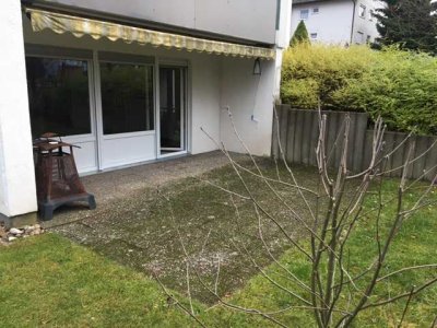1-Zimmer-Wohnung mit traumhafter Terrasse im Grünen