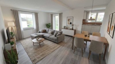 Kernsanierte Wohnung in Dorfmitte mit hochwertigem Ausbaustandard und großer Dachterrasse