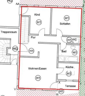 4 Zimmerwohnung - Ortsmitte