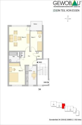 Modernisierte 3 Raumwohnung in Überruhr