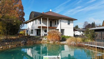 TRAUM-Garten mit Schwimmteich - großes Haus mit 3 Etagen (KG/EG/OG)