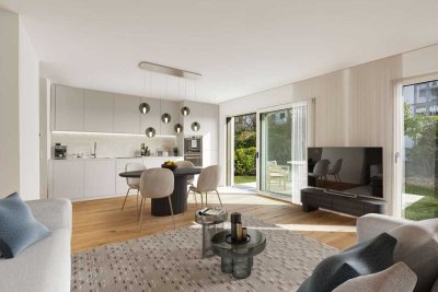 Erstbezug: Sehr reizvolle 3-Zimmer-Gartenwohnung mit eleganter Ausstattung