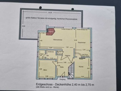 Einfamilienhaus mit Einliegerwohnung mit Panoramablick 10 Zimmer in Schönecken