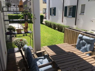 Helle 2-Zimmer Erdgeschosswohnung mit Terrasse + Tiefgarage in Lauingen (Stadtmitte)