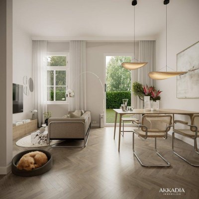 Kleinod mit Stadtgarten | Hochparterre – Gartenwohnung mit Terrasse
