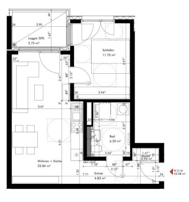 Neuwertige 2-Raum-Wohnung mit Balkon und Einbauküche in München
