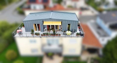 Exklusives Wohnen- Lichtdurchflutete Penthousewohnung mit großzügiger Dachterrasse in Münzenberg OT