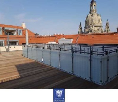 Exklusive Wohnung am Neumarkt! Große Dachterrasse, traumhafter Blick, Kamin, Lift!