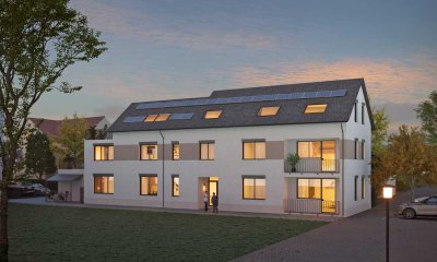 Exklusive 4-Zi.-Neubauwohnung mit großer Terrasse in Eggenstein-Leopoldshafen (KfW 40)