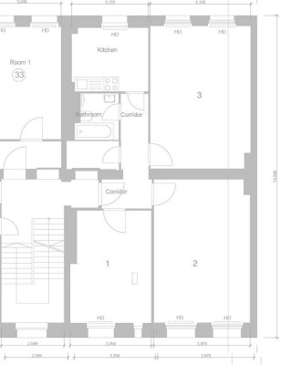 'Madita' - große bezugsfreie Altbau-Wohnung mit 2 Schlafzimmern in Berlin-Wedding