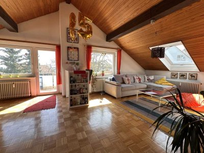 3 Zi.-Dachgeschosswohnung mit Balkon und Einbauküche plus 2 Zi. mit Singleküche + Balkon