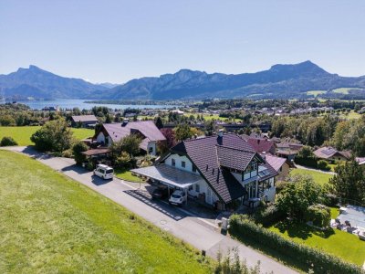 Top Immobilie - Zweifamilienhaus im Salzkammergut-Stil mit Seeblick in Bestlage von Mondsee !