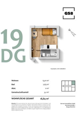 Modernes Studentenapartment inkl. Möbel – Neubau am Englischen Garten