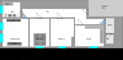 Freundliche 3-Zimmer-Wohnung mit Balkon und Einbauküche in Bremerhaven