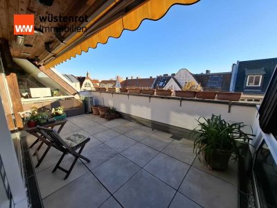Stilvolle, großzügige Dachgeschosswohnung mit exklusiver Sonnenterrasse und Kamin