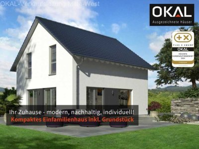 Ihr neues Zuhause: Kompaktes Einfamilienhaus inkl. Grundstück- bezugsfertig!