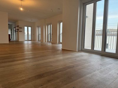 Luxuriöses Penthouse am Hafenpark, mit Blick auf die Skyline