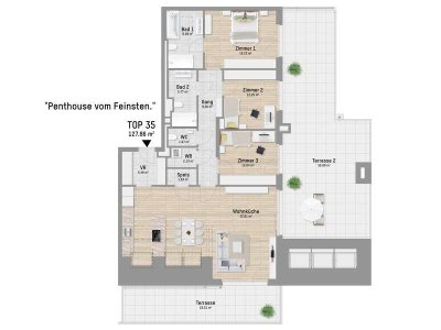 Moderne 4-Zimmer Penthouse-Wohnung mit extra viel Platz für ganz viel Extravaganz