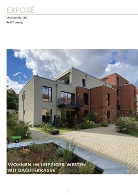Sonnendurchflutete 3-Raum-Penthouse-Wohnung mit großer Terrasse, TG und EBK in Leipzig