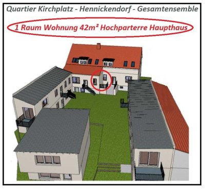 !! Sehr schöne 1 Raum Wohnung 42m² in Hennickendorf nahe Berlin zu verkaufen
