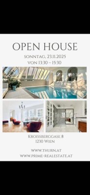 Riesige Familienvilla mit Poolhalle, uneinsichtigem Garten und großer Garage