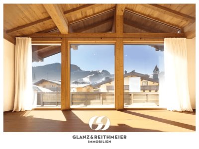 Unikum mit Blick auf die "Streif" - Penthouse in der Kitzbüheler Innenstadt