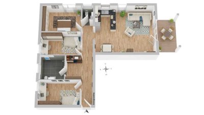 4 Zimmerwohnung mit 104 m² und eigener Freifläche