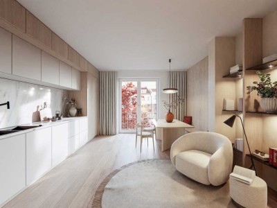 Neubau - Erstbezug: Sonnige 2-Zimmer-Neubau-Wohnung in toller Lage im Limburg - Südbalkon