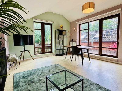 Hamburg Blankenese - Möblierte 2-Zimmer-Wohnung mit Terrasse im Grünen