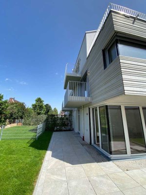 Gartenwohnung! 2-Zimmer-Erdgeschoss-Wohnung mit Terrasse und Garten in modernem Mehrfamilienhaus