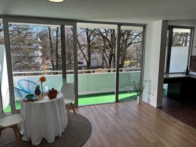 Neu renovierte 1-Zimmer-Wohnung mit Hallenbad im Haus in Bogenhausen zu verkaufen  PROVOSIONSFREI