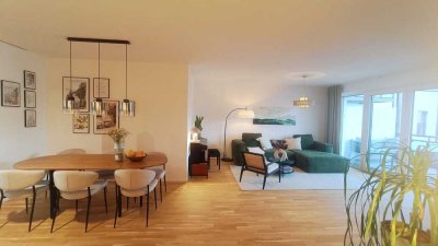 Neubau: Moderne & hochwertig teilmöblierte 3-Zimmer-Wohnung mit Tiefgarage