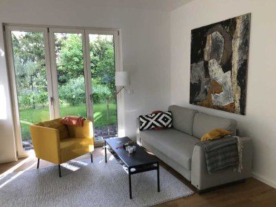 Exklusive, möblierte 2-Zimmer-Erdgeschosswohnung mit Garten zur Zwischenmiete