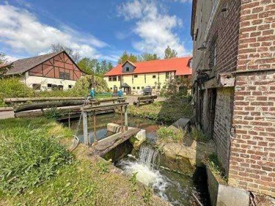 Hessen, 34587 Felsberg - Wassermühle in Alleinlage mit 4 Gebäuden, Stall, Campingplatz