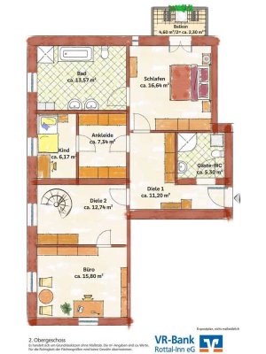 Stilvoll WOHNEN: 4-Zi.-Wohnung über zwei Etagen mit Dachterrasse in repräsentativem Backsteinbau